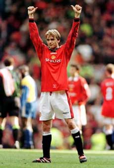 Beckham celebrates