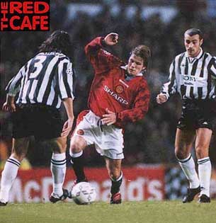 Beckham against Juventus.